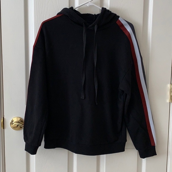 Who What Wear Grosgrain striped hoodie - Picture 3 of 7